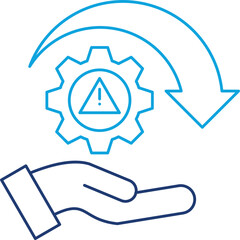 Risk Management line color icon