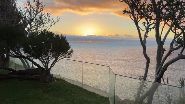 sunset over the ocean