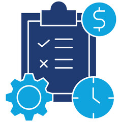 Project Management glyph color icon