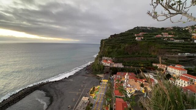 view from the beach ponta do sol madeira