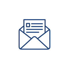 Contact Form Icon with Letter Inside  