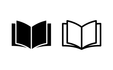 Book icon vector illustration. open book sign and symbol. ebook icon