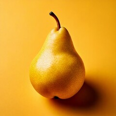 pear on yellow