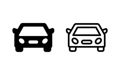 Car icon vector illustration. car sign and symbol. small sedan