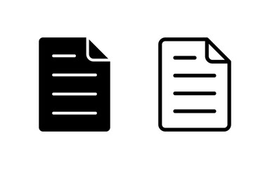 Fototapeta premium Document icon vector illustration. Paper sign and symbol. File Icon