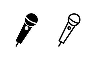 Microphone icon vector illustration. karaoke sign and symbol