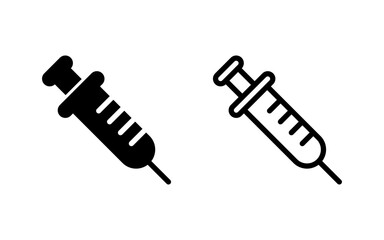 Syringe icon vector illustration. injection sign and symbol. vaccine icon