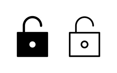Unlock icon vector illustration. Unlock sign and symbol. unlocked padlock icon