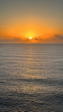 sunset over the sea