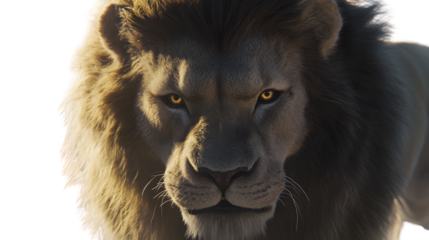 Majestic Lion Portrait Powerful Big Cat CloseUp Wild Animal Photography