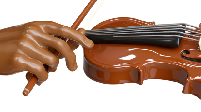 Playing the Violin A CloseUp of Hands and Strings in Action