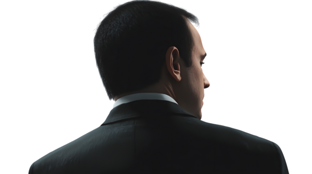 Professional in Formal Attire Side Profile View for Business and Corporate Themes