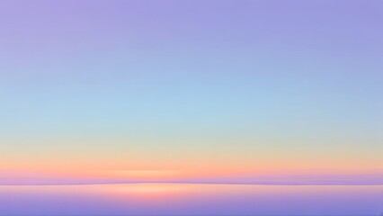 Calm Water Sunset - Soft Pastel Color Landscape