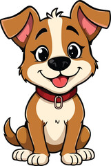  a illustrator vector dog with a white backround