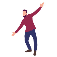 Animated  Happy Man in Motion