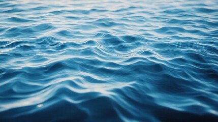 Fototapeta premium Serene seascape of gentle waves, Background painted in shades of blue and white, creating a calming and peaceful scene of fluid motion.
