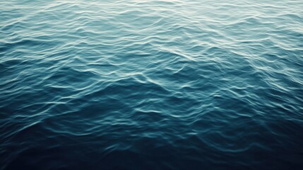 Fototapeta premium Waves roll smoothly across the vast, Background deep blue ocean, the surface reflecting the sunlight, creating a soothing and peaceful atmosphere