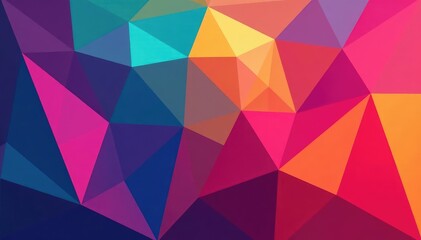 Fototapeta premium Abstract geometric shapes repeat endlessly in vibrant hues , texture, polygons, trend