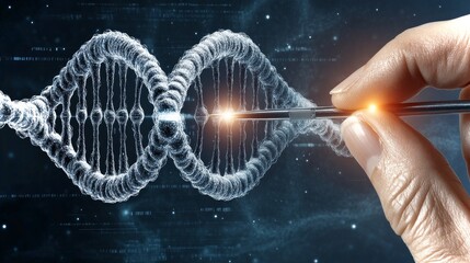Futuristic biotech experiment showcasing CRISPR technology in genetic research