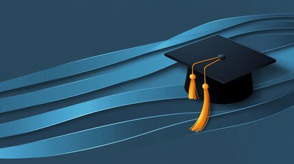 Academic achievement visualized in a modern graduation cap design