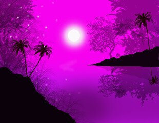 Purple Natural landscape