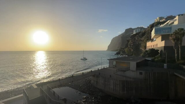 sunset over the sea