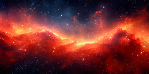 Vibrant cosmic illustration depicting the astrological sign of Aries in a stunning celestial background with bright colors