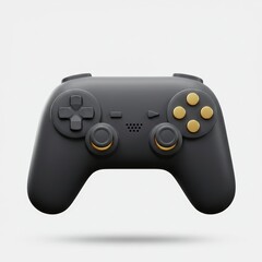 Modern Dark Game Controller Illustration for Gaming Technology and Entertainment