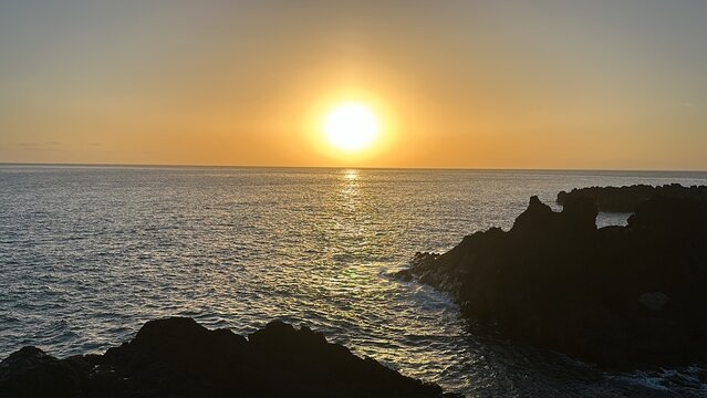 sunset over the sea