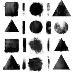 photoshop brushes flat shapes in black and white