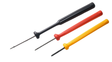 Assorted screwdrivers, flathead, Phillips, and hex,Transparent background, PNG file,