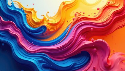 Obraz premium Abstract swirling paint colors forming a dynamic pattern , art, dark, vibrant
