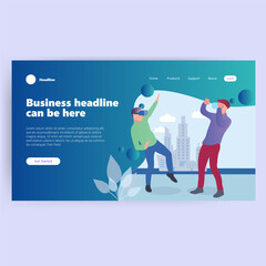 Business Headline, Virtual Reality, Urban Setting