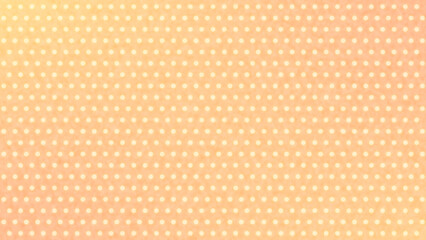 明るい黄色のドット模様とオレンジ色の水彩風テクスチャのほぼぼの背景