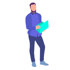 Businessman holding a folder