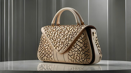 A stylish handbag featuring an intricate and detailed design, showcasing craftsmanship and elegance. GENERATIVE AI