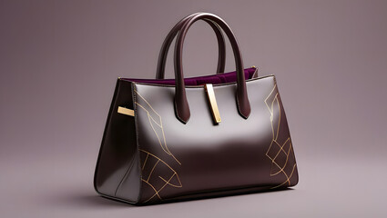 brown leather handbag. GENERATIVE AI