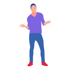 Fototapeta premium Casual Man Explaining or Presenting