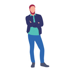 Confident man in casual attire