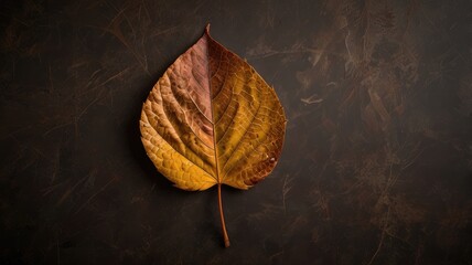 Rustic Autumn Leaves: Golden Red and Brown Elegance