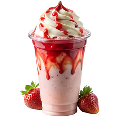 strawberry ice cream no background in PNG format.	