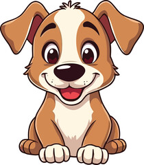 Obraz premium a illustrator vector dog with a white backround