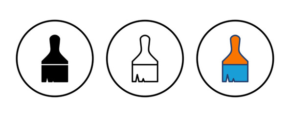 Paint icon vector. paint brush icon vector. paint roller icon vector