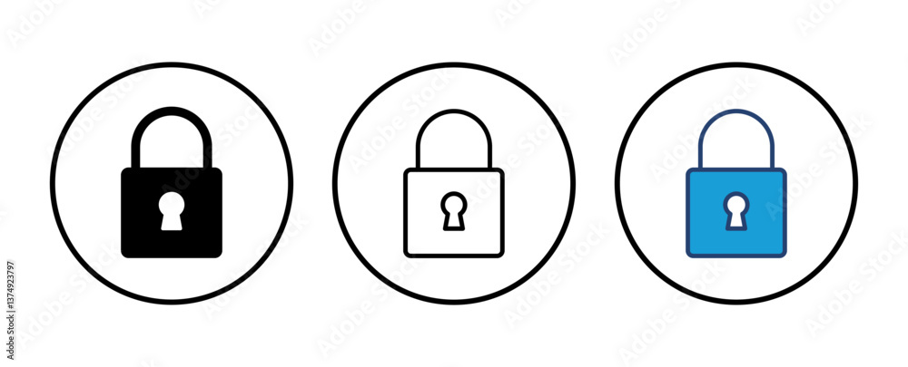 Poster Lock icon vector. Padlock icon vector. Encryption icon. Security symbol