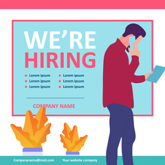 Naklejka premium Hiring Announcement (57)