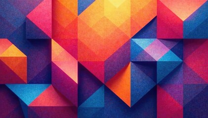 Geometric abstract shapes, endlessly repeating in vibrant colors , artwork, minimal