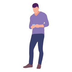 Man using a mobile phone