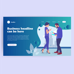 Modern Business Collaboration Landing Page