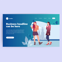 Modern Business Headline Landing Page