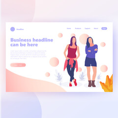Modern Business Headline Landing Page